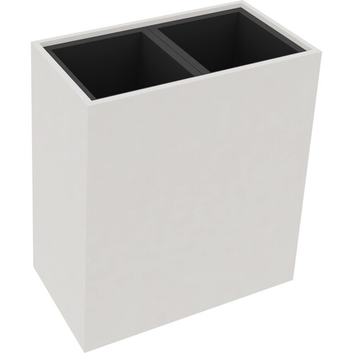 Pflanzgefäß 2er hoch B721xT380H800mm Weiß Produktbild Front View L