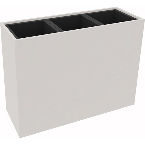 Pflanzgefäß 3er hoch B1062xT380H800mm Weiß Produktbild Front View L