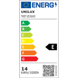 UNILUX Schreibtischleuchte Twist 400165037 schwarz Produktbild