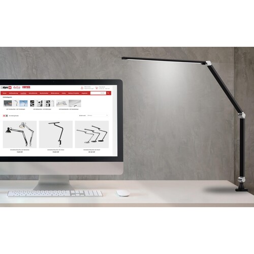 Tischleuchte LED Ray mit Klemmfuß schwarz 10W Hansa 41-5011.007 Produktbild Additional View 2 L