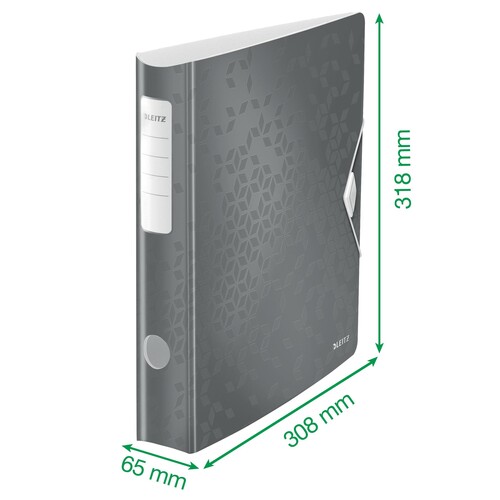 Ordner 180° Active WOW A4 60mm rot metallic Kunststoff Leitz 1107-00-26 Produktbild Additional View 2 L
