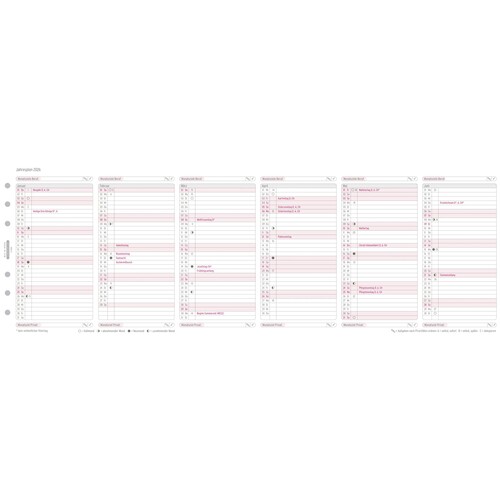Jahresplan 2026 für Organizer Midi 96x172mm Chronoplan 50506 Produktbild Additional View 1 L
