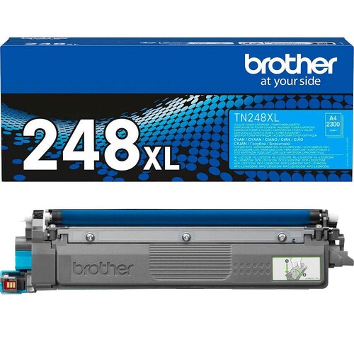 Brother TN-248XLC Cyan Toner Produktbild Front View L