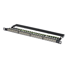 DIGITUS CAT 6, Klasse E High Density Patch Panel, geschirmt, schwarz Produktbild