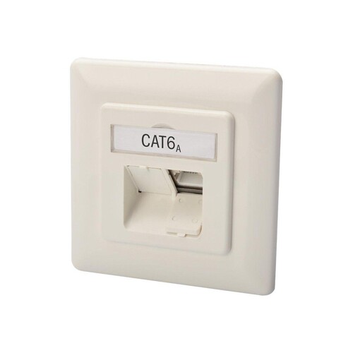 DIGITUS CAT 6A Klasse EA Netzwerkdose, designkompatibel, geschirmt, Unterputz Produktbild