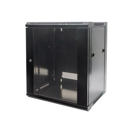 Intellinet Network Cabinet, Wall Mount (Standard), 6U, Usable Depth 260mm/Width 510mm, Black, Flatpa Produktbild