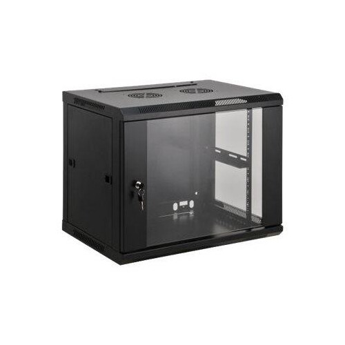 Intellinet Network Cabinet, Wall Mount (Standard), 6U, Usable Depth 350mm/Width 540mm, Black, Assemb Produktbild Front View L