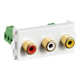 VALUE A/V Modules - Modulare Eingabe - RCA X 3 - weiß (Packung mit 20) Produktbild