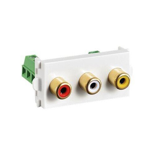 VALUE A/V Modules - Modulare Eingabe - RCA X 3 - weiß (Packung mit 20) Produktbild