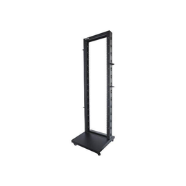 Intellinet 19" 2-Pfosten Laborgestell, 42 HE, Flatpack, schwarz - Schrank - offener Rahmen - 2 Pfost Produktbild