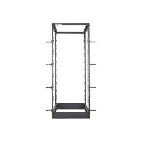Intellinet 19" 4-Pfosten Laborgestell, 26 HE, Flatpack, schwarz - Schrank - offener Rahmen - 4 Pfost Produktbild Additional View 1 L