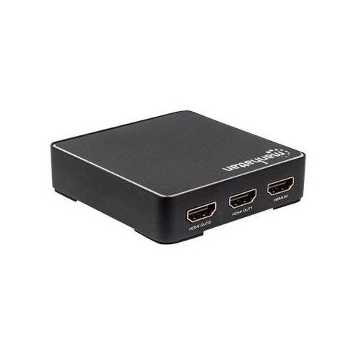 Manhattan HDMI Splitter 2-Port , 4K@60Hz, Displays output from x1 HDMI source to x2 HD displays (sam Produktbild Additional View 2 L