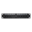 Intellinet 10" 12-Port Cat6 Patchpanel, UTP, 10", 1 HE, schwarz - Patch Panel - Rack montierbar - CA Produktbild Additional View 3 S