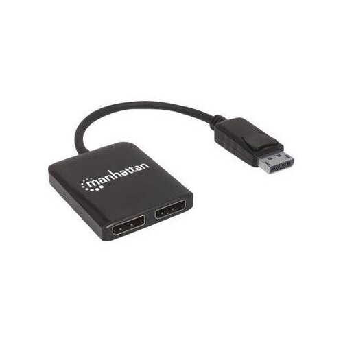 Manhattan DisplayPort 1.2 to 2-Port DisplayPort 1.2 Splitter Hub with MST, 4K@30Hz, USB-A Powered, V Produktbild Additional View 3 L