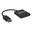 Manhattan DisplayPort 1.2 to 2-Port HDMI Splitter Hub with MST, 4K@30Hz, USB-A Powered, Video Wall F Produktbild Additional View 3 S