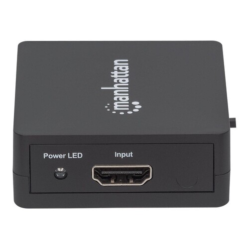 Manhattan HDMI Splitter 2-Port , 1080p, Black, Displays output from x1 HDMI source to x2 HD displays Produktbild Additional View 3 L