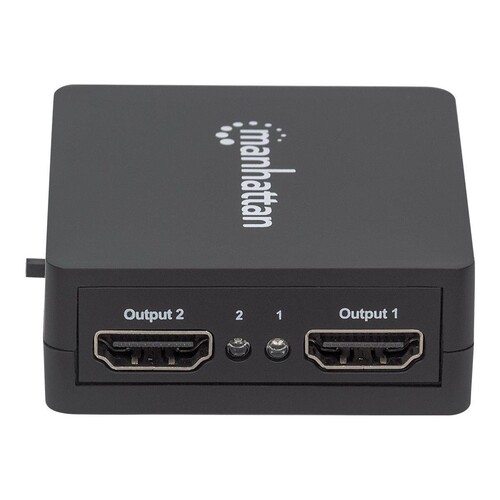 Manhattan HDMI Splitter 2-Port , 1080p, Black, Displays output from x1 HDMI source to x2 HD displays Produktbild Additional View 4 L