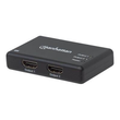 Manhattan HDMI Splitter 2-Port , 4K@30Hz, Displays output from x1 HDMI source to x2 HD displays (sam Produktbild