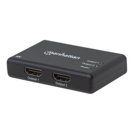 Manhattan HDMI Splitter 2-Port , 4K@30Hz, Displays output from x1 HDMI source to x2 HD displays (sam Produktbild