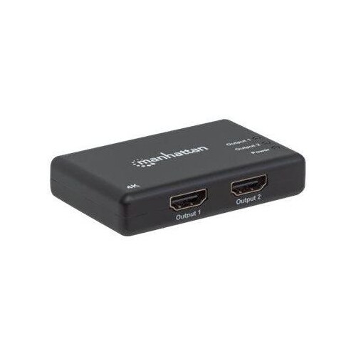 Manhattan HDMI Splitter 2-Port , 4K@30Hz, Displays output from x1 HDMI source to x2 HD displays (sam Produktbild Additional View 3 L