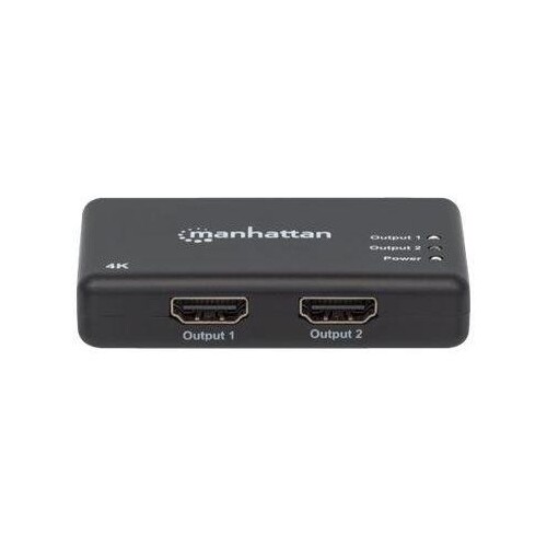 Manhattan HDMI Splitter 2-Port , 4K@30Hz, Displays output from x1 HDMI source to x2 HD displays (sam Produktbild Additional View 4 L