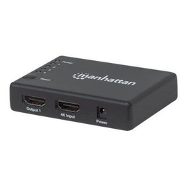Manhattan HDMI Splitter 4-Port (Compact), 4K@30Hz, Displays output from x1 HDMI source to x4 HD disp Produktbild
