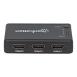 Manhattan HDMI Splitter 4-Port (Compact), 4K@30Hz, Displays output from x1 HDMI source to x4 HD disp Produktbild Additional View 2 S