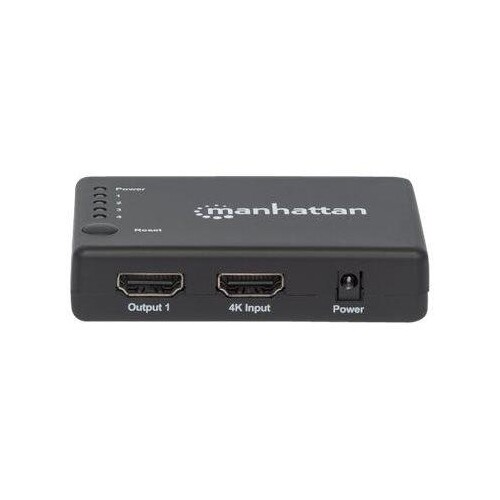 Manhattan HDMI Splitter 4-Port (Compact), 4K@30Hz, Displays output from x1 HDMI source to x4 HD disp Produktbild Additional View 4 L