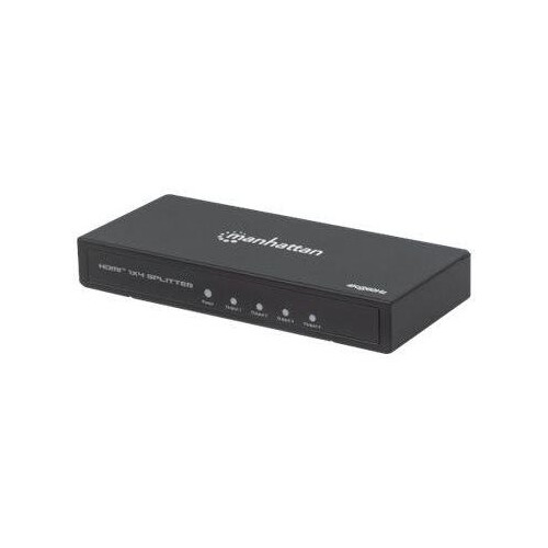 Manhattan HDMI Splitter 4-Port , 4K@60Hz, Displays output from x1 HDMI source to x4 HD displays (sam Produktbild