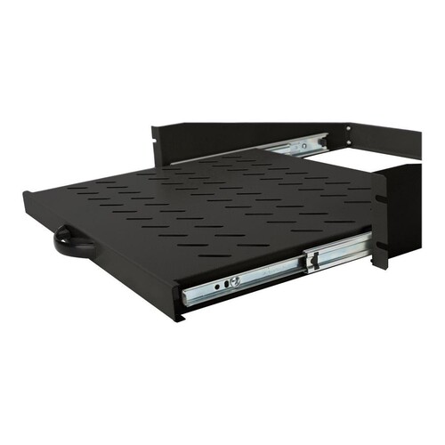 DIGITUS Ausziehbarer Fachboden zum Festeinbau an den vorderen 483 mm (19")-Profilschienen Produktbild Additional View 2 L