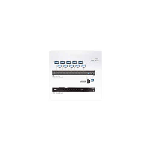 ATEN VanCryst VS0110HA - Video-/Audio-Splitter Produktbild Additional View 2 L