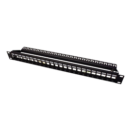 ROLINE Leeres Keystone-Patchpanel - CAT 5e/6/6a - STP - Schwarz - 48.3 cm (19") Produktbild