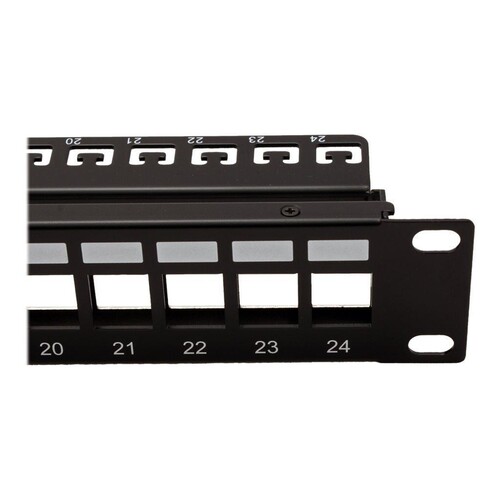 ROLINE Leeres Keystone-Patchpanel - CAT 5e/6/6a - STP - Schwarz - 48.3 cm (19") Produktbild Additional View 3 L