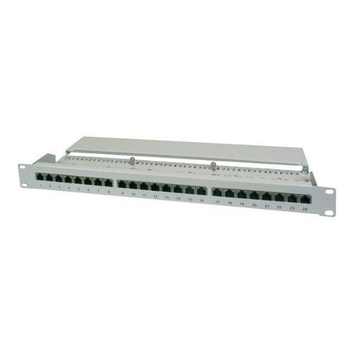 DIGITUS Professional DN-91616S - Patch Panel - CAT 6 - RJ-45 X 16 - Grau - 1U - 48.3 cm (19") Produktbild