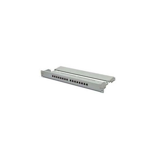 DIGITUS Professional DN-91616S - Patch Panel - CAT 6 - RJ-45 X 16 - Grau - 1U - 48.3 cm (19") Produktbild Additional View 1 L