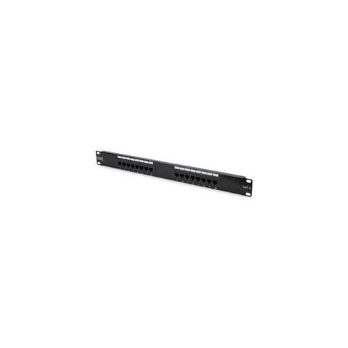 DIGITUS Professional DN-91616U - Patch Panel - CAT 6 - UTP - RJ-45 X 16 - Schwarz, RAL 9005 - 1U - 4 Produktbild Additional View 1 L
