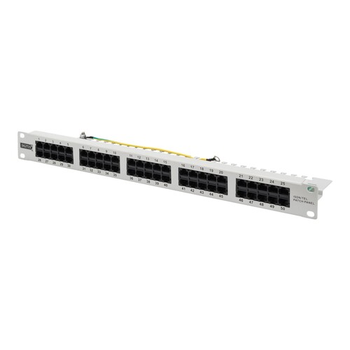 DIGITUS CAT 3 ISDN Patch Panel, ungeschirmt, grau Produktbild