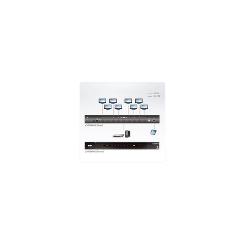 ATEN VanCryst VS0108HB - Video-/Audio-Splitter Produktbild Additional View 4 L