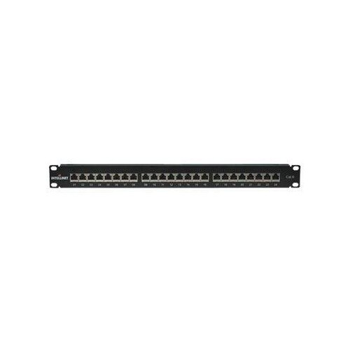 Intellinet 24-Port Cat6 Patchpanel, geschirmt, 24 Ports, FTP, 1 HE, Klemmleisten mit 90 Grad abgewin Produktbild Additional View 3 L