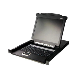 ATEN Slideaway CL5716N - KVM-Konsole mit KVM-Switch - 16 Anschlüsse - PS/2, USB - 48.3 cm (19") Produktbild