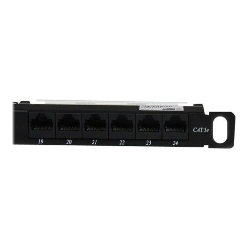 StarTech.com 24 Port 0.5U Cat5e Patch Panel - RJ45 Ethernet Rack Mount Cat 5e 110 Patch Panel - Rack Produktbild Additional View 3 L
