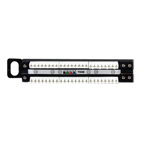 StarTech.com 24 Port 0.5U Cat5e Patch Panel - RJ45 Ethernet Rack Mount Cat 5e 110 Patch Panel - Rack Produktbild Additional View 4 L