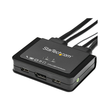 StarTech.com 2-Port USB DisplayPort KVM Switch - 4K 60 Hz - UHD DP 1.2 USB-KVM Umschalter mit 1,2 m Produktbild Additional View 1 S