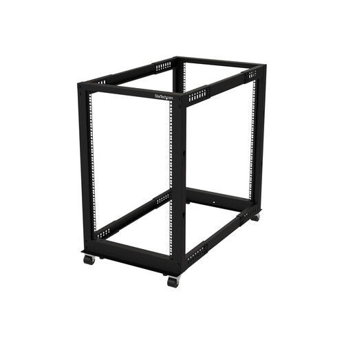StarTech.com 19-Zoll Serverschrank - 18HE Laborgestell - Tiefenverstellbar 56 bis 102 cm, Tragfähigk Produktbild