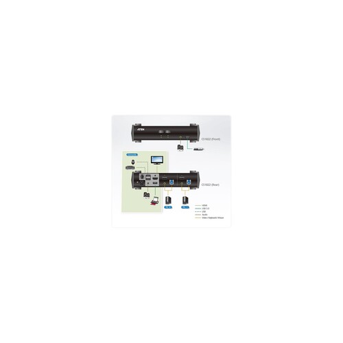 ATEN CS1822 KVMP Switch - KVM-/Audio-/USB-Switch Produktbild Additional View 4 L
