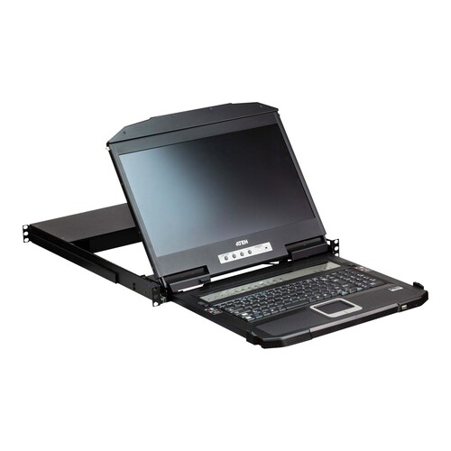 ATEN CL3884NW - KVM-Konsole mit KVM-Switch - 4 Anschlüsse - USB - 47 cm (18.5") Produktbild Additional View 3 L