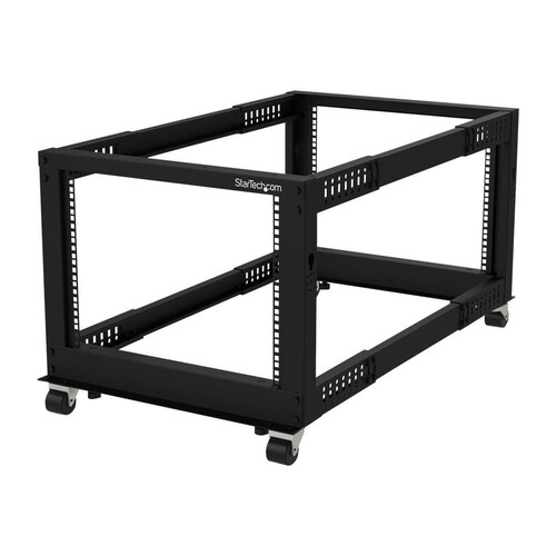 StarTech.com 19-Zoll Serverschrank - 8HE Laborgestell - Tiefenverstellbar 56 bis 102 cm - Tragfähigk Produktbild