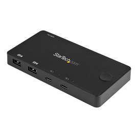 StarTech.com 2 Port USB C KVM Switch, 4K 60Hz HDMI, Compact Dual Port UHD USB Type C Desktop Mini KV Produktbild