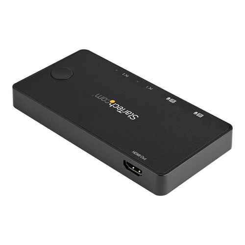 StarTech.com 2 Port USB C KVM Switch, 4K 60Hz HDMI, Compact Dual Port UHD USB Type C Desktop Mini KV Produktbild Additional View 1 L