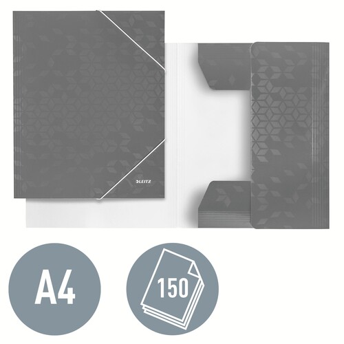 Eckspanner WOW A4 für 250Blatt rot metallic PP-laminierter Karton Leitz 3982-00-26 Produktbild Additional View 2 L